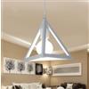 Chrasy E27 Sospensione Gabbia Lampadario Metallo Retrò Lampada a Sospensione Creativo Lampadario a Soffitto(Bianco)