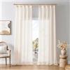 Softalker Gurtains Living Room - Tende arricciate, 245 cm, trasparenti, larghezza 140 cm, con occhielli, set da 2 pezzi, per binario di soggiorno, stile moderno