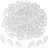 Anpro 120 Pezzi Ganci per Tende in Plastica - Bianco, 2,8x1,2 cm per Tenda di Finestra, Tenda della Porta e Tenda della Doccia