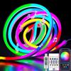 ShineBurky RGBIC Striscia LED Neon 2 metri con Controllo App e Telecomando, Sincronizzazione di Musica, IP67 Impermeabile, Striscia LED Esterno USB per Cucina, Giochi, Decorazione da parete