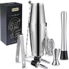 LEEGOHI Boston Kit Cocktail,8 Pezzi Kit Barista in 304 Acciaio Inox Kit Professionale Cocktail Shaker Set con 700/600ML Shaker, per la Casa, Bar, Festa, Usato per fare il gin, Campari's aperitivo