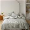 IlGruppone Il Gruppone Passione Casa Parure Copripiumino Matrimoniale in Raso di Cotone Lucido Tinta Unita Sacco E Federe Lussuoso Elegante Due Piazze Set Letto - Grigio - Matrimoniale