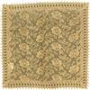 HOME ZEN HOUSEHOLD LINEN TOVAGLIA COPRITAVOLO CENTROTAVOLA RUNNER PIZZO MACRAME' LUSSO (QUADRATO 90X90 CM, DISEGNO FELCE COLORE BEIGE)