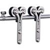 CCJH 10FT(304cm) Acciaio Binario per Porta Scorrevole Kit Accessori per Porta Scorrevoli Singola di Legno, Kit per porta soffietto Esterno Muro