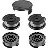JAMSSOW 4 Bobine Tagliaerba Compatibili con F016800569 F016800385,Filo Tagliabordi Bobine Adatto per Bosch Art 23 SL/ 2300/23-28/26 SL,EasyGrassCut 23/26/18/18-230/18-260/18-26(4 Bobine + 1 Tappo)