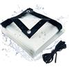 AVJWWD Telone impermeabile trasparente con occhielli, telo trasparente resistente alle intemperie, Tenda da Balcone in Plastica per Esterni Della Mobilia Delle Piante Della Serra Pet Hutch Roof (3x4m)