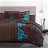 Home Linge Passion Federa 240 x 260 + 2 federe arabesche blu