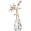 LONGWIN Fiori artificiali di giglio tigre con vaso di cristallo, statuette da collezione rivestite in cristallo AB per casa, matrimonio, idea regalo per festa della mamma, San Valentino