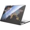 FINTIE Custodia Compatibile con MacBook Air 13.6 Pollici M5/M4/M3/M2 (2026/2025/2024/2022, A3449/A3240/A3113/A2681) - Cover Rigid Protettivo Guscio Rigido Case, Mappa del Mondo