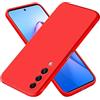 EASSGU Custodia per Samsung Galaxy A30s / A50 / A50S (6.4 Inches), Cover Morbida in Silicone TPU - Rosso Cina