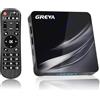 GREVA Android TV Box, 2024 4K Android Box 11.0 4GB RAM 32GB ROM Amlogic S905W2 Support 2.4/5.8GHz Dual Band Wifi BT4.0 3D Ultral HD 10/100M Ethernet Smart TV Box