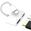 Kefiany Adattatore USB C HDMI Cavo per Apple iPhone 15 (2in1) compatibile per Samsung Galaxy Display Port da TV Adapter a iPad MacBook Convertitore Hub Monitor Tipo Type C Sdoppiatore Video Splitter BH-HDMI