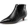 Castamere Donna Chiusa a Punta Basso Gattini Tacco Heel Cerniera Stivaletti Ufficio Casual Dress Stivali 3.5 CM Heels Nero 36 EU