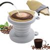 DONQL Filtri Caffe Americano con 80 PCS Filtri Carta, Silicone Filtro Caffe Americano con Coperchio Della Tazza, Filtri Macchina Caffè Americano con Borsa Portaoggetti per Campeggio, Escursionismo