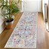 SHACOS Tappeto Runner Ingresso Vintage 60x180cm Tappeto Passatoia per Corridoio Grigio Antiscivolo Pelo Corto Tappeto Ingresso Interno Lungo per Corridoio, Salotto, Camera da Letto, Bagno