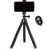 Amazon Basics - Treppiede Portatile e Flessibile 25cm, con Telecomando Wireless e Supporto per Telefono, Nero