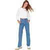 Trendyol Herren Hoher Bund Weites Bein der 90er Jeans, Blue, 32 da Donna