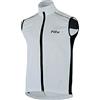 FDX, gilet da ciclismo da uomo, impermeabile, antivento, pieghevole, traspirante White/Black X-Large