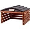 dobar, Garage per Robot Tosaerba con Tetto Rimovibile, tettoia per Auto, 78,5 x 74 x 52,5 cm, Abete Rosso