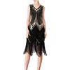 Generico 2024 Vestito da Sera Abito con Frange Sexy Retrò Vestito con Paillettes Donna Abito da Donna Anni 20 Sera Cocktail Latino Tango Discoteca Cerimonia 1920s Gatsby per Carnevale Charleston Festa a Tema