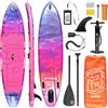 iBOARD Tavole gonfiabili per stand up paddle 11 ′ × 33 × 6 ″ con accessori spessi e eccellenti per tavola da SUP, ampia e stabile ad alto carico gonfiabile per giovani e adulti