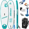 Cressi Isup Complet Set Travelight Foldable Isup Set, Kit Tavola SUP Facile da gonfiare (meno di 10 minuti) Completo di Tutti gli Accessori per Uso e Trasporto, Bianco/Blu, 9'2'', Unisex Adulto