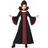 Morph Costume Vampira Bambina, Costume Gotico Halloween Bambina | Abito Nero e Rosso con Collo Alto & Choker, Dettagli in Pizzo Gotico, Perfetto per Halloween, Ideale per il Gioco di Ruolo