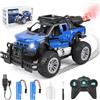 Euakee Macchina Telecomandata per Bambini, 2.4 GHz Macchina Radiocomandata con Luce LED e Sprays, 1:18 Auto Radiocomandata RC Cars Giocattoli Compleanno Regalo per Bambini 6-12 Anni