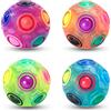 Vdealen Magic Rainbow Ball Set di Palla Magica Palla Antistress Puzzle Arcobaleno Magico Palla da Gioco Giocattoli per Bambini Adolescenti e Adulti Rompicapo per Lo Sviluppo di Abilità 4 Pacchi