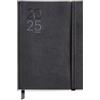 Miquelrius - Agenda 2025, Agenda annuale 122 x 168 mm, Agenda settimana vista, copertina flessibile similpelle cucita, carta 80 g/m², spagnolo, inglese e portoghese, colore rosso