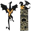 Ehuihuan 2 Pezzi Segnalibro Acrilico da Personalizzare, Segnalibro Black Gold Cool Dragon, Bookmark Regalo per Amanti dei Libri Bambini Studenti Insegnanti e Amici da Leggere (A)