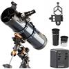 Celestron telescopio equatoriale Astromaster 130EQ-MD 650 (260X) + Motore + Adatt. foto - CE31051 (USATO)