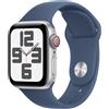 Apple Watch SE GPS + Cellular 40mm Cassa in Alluminio Color Argento con Denim Sp