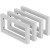 Mordx Set di 4 Staffe da Parete 30 x 15 cm, Console a Parete, Staffa per Lavabo di Design, per Il Lavabo Supporto per Mensola Porta Asciugamani，Staffa di Controllo a Parete Quadrata, Bianco