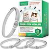 APCKFLEE 4 Pezzi Collare Antiparassitario per Gatti, Collare antipulci con zecche per gatti, Impermeabile Collare Antipulci e Zecche per Gatti, protezione efficace 24 mesi (A)