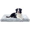 MDDK DY Cuccia cane Interno, Cuscino Cani Grandi, Cuscino Cane Sfoderabile e lavabile, Peluche Morbida e Soffice, Base Antiscivolo, lettino Cane Grigio Ombré XL,100x60x10 cm