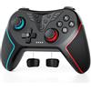 LATEC Controller Wireless per Switch/Lite/OLED, Controller PRO per Switch Joystick Gamepad Remoto con Turbo, Doppia Vibrazione, 6 Assi e Screenshot,Nero