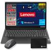 Lenovo Notebook Monitor 15.6 Full HD Intel Core i3 11th fino a 4,1ghz Ram 12GB SSD 256GB Pacchetto Office Pro 2021 Windows 11 pro PRONTO ALL'USO - MOUSE WIRELESS e Kit esterno con HDD da 500 Gb