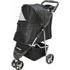 Trixie Passeggino Nero 47x100x80 cm per Cani e Gatti fino a 11 Kg