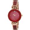 Anne Klein - Orologio da donna a bracciale rigido, con quadrante con vero diamante, Oro Rosa/Borgogna