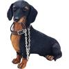 Animal Crackers Statuetta bassotto seduto nero e marrone chiaro della gamma Leonardo Walkies, in confezione regalo di qualità