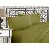 Elegant Comfort Lussuoso set di lenzuola 1500 in microfibra di qualità alberghiera, tre linee, ricamate, morbide, 4 pezzi, resistente alle pieghe e allo sbiadimento, per letto matrimoniale, verde