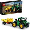 LEGO Technic John Deere 9620R 4WD Tractor, Giochi Creativi per Bambini e Bambine da 8 Anni, Trattore Giocattolo con Rimorchio Ribaltabile, Replica da Collezione in Stile Classico da Costruire 42136