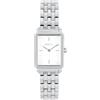 Breil, Collezione Carré, Orologio Donna Solo Tempo con Bracciale in Acciaio Lucido a 5 Maglie e Cassa Rettangolare, Resistente all'Acqua, Cassa 20 x 40 mm, Chiusura con Pulsanti