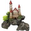 Nobby Aqua Ornaments - Castello con Piante, 15,5 x 8 x 15,5 cm, 1 Pezzo