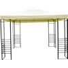 Amicasa Gazebo Giardino 3x3 mt in Ferro Copertura Top in PVC - Nizza
