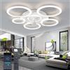 DIDADIDA 90cm（35.43）ventilatore da soffitto con luce, plafoniera silenziosa con telecomando, plafoniera dimmerabile da 70W con timer di ventilazione con luce del ventilatore, camera da letto-soggiorno