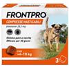 FRONTPRO x3 Compresse Masticabili Antiparassitario Per Cani (4-10Kg) Contro Pulci, Zecche, Uova e Larve
