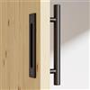 CCJH 30cm Nero Maniglia per porta scorrevole in legno di grana Maniglia maniglia porta interna - maniglia doccia nero