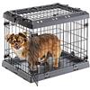 Ferplast Gabbia Cane in Metallo Gabbia Pieghevole per Cani Molto Piccoli Superior 60 Recinto in Metallo, con Separatore, Doppia Serratura, 62 x 47 x h 50 cm.